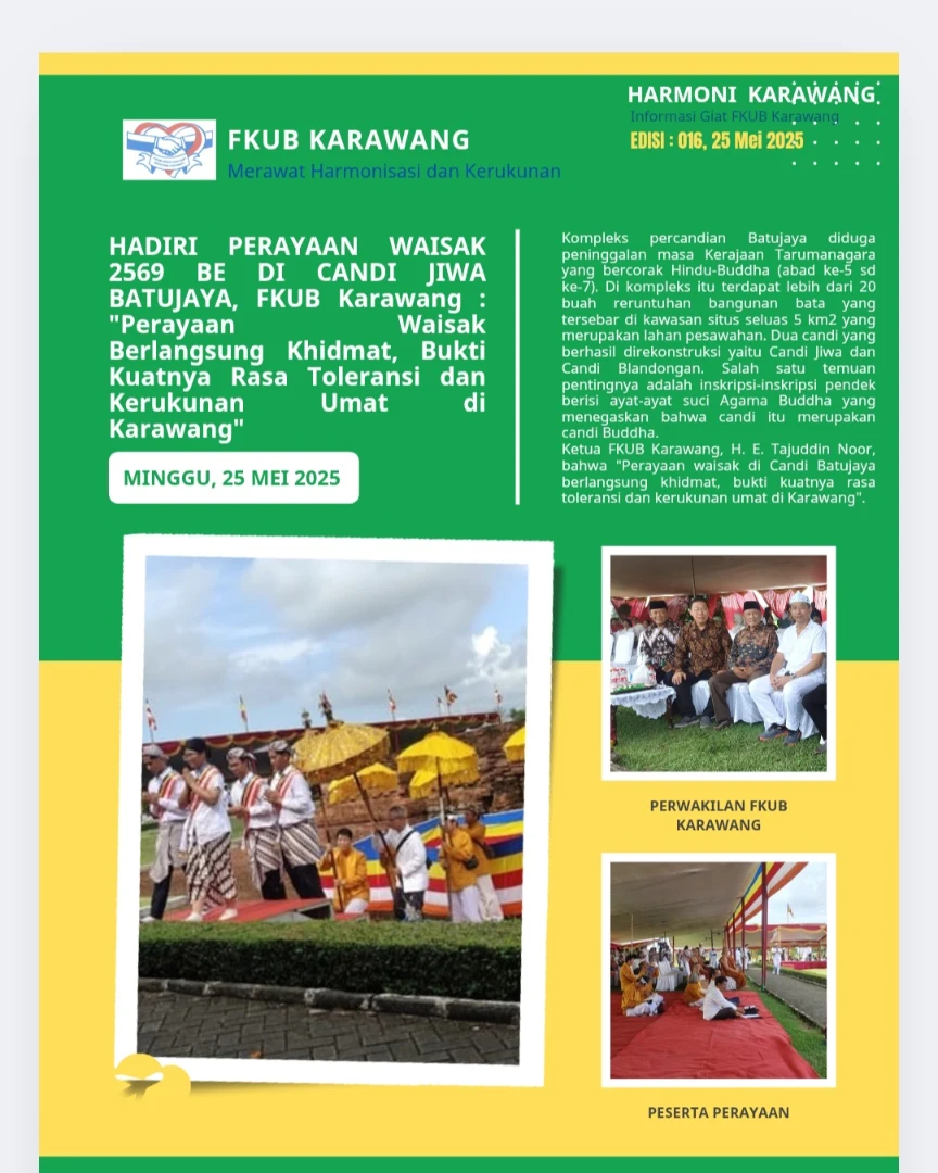  perayaan waisak di kompleks Candi Batujaya di Desa Segaran Kec. Batujaya